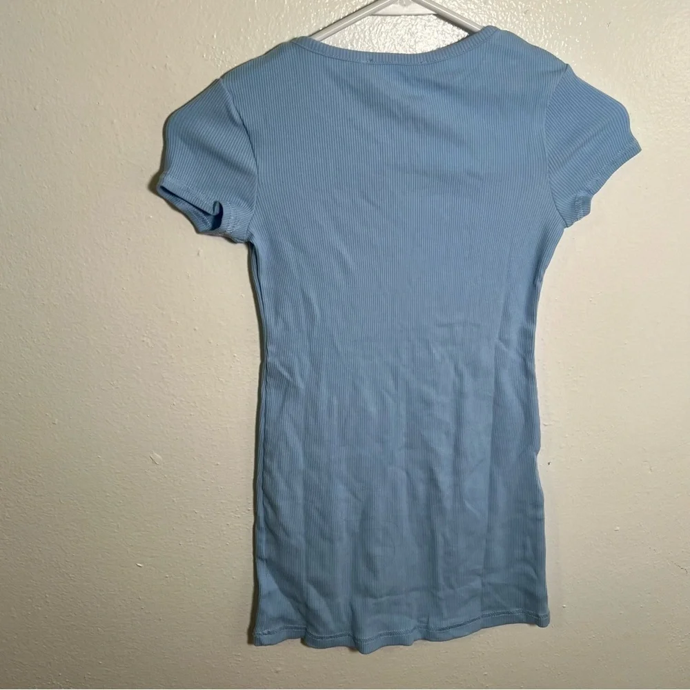 Be Only You B.O.Y. Girls Size Small Seamless Knit Mini Dress Light Blue Short